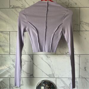 Naked Wardrobe Long Sleeve Crop Top